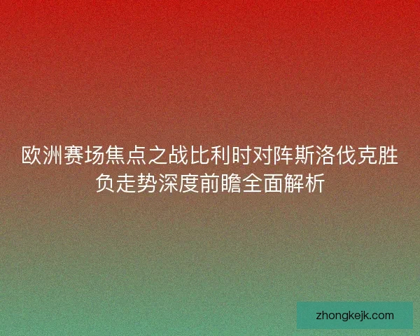 欧洲赛场焦点之战比利时对阵斯洛伐克胜负走势深度前瞻全面解析